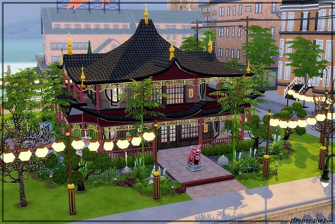 Sims 4 Humpty Dumplings Asian restaurant at Strenee Sims