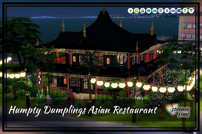 Sims 4 Humpty Dumplings Asian restaurant at Strenee Sims