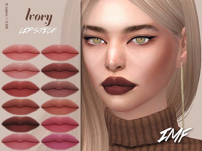 Sims 4 IMF Ivory Lipstick N.320 by IzzieMcFire at TSR