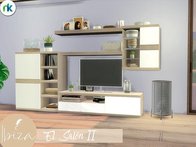 Sims 4 Ibiza TV units El Salon II by Nikadema at TSR