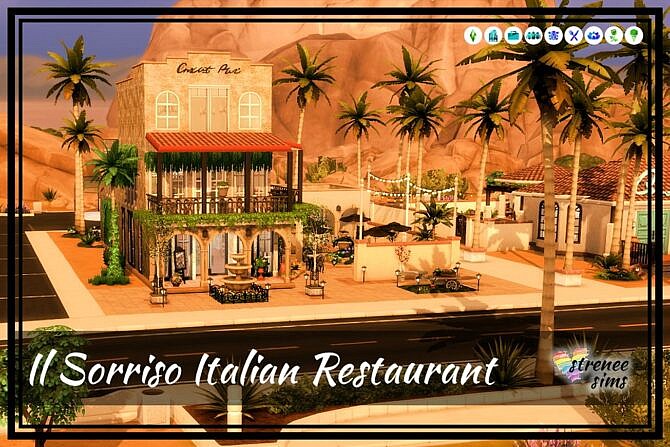 Sims 4 Il Sorriso Italian Restaurant at Strenee Sims