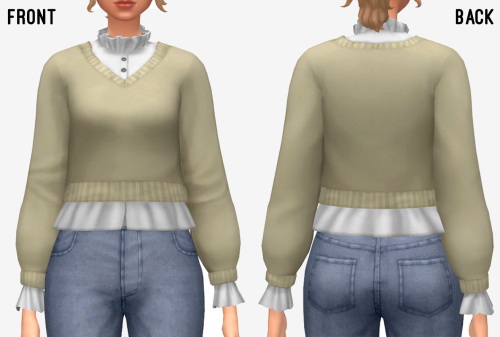 Sims 4 Inis blouse at Marso Sims