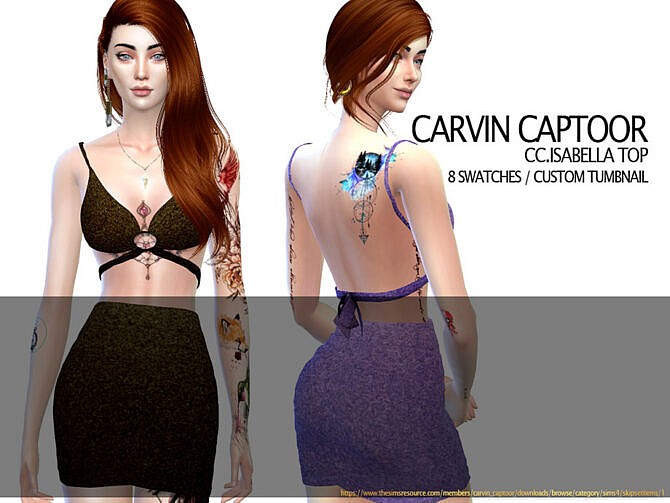 Sims 4 Isabella Top by carvin captoor at TSR