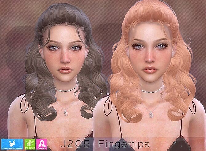 Sims 4 J205 Fingertips Hair at Newsea Sims 4