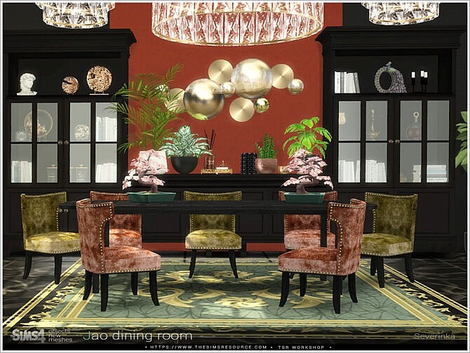 Sims 4 Jao dining room by Severinka at TSR