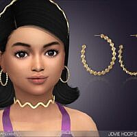 Jovie Hoop Sims 4 Earrings For Kids