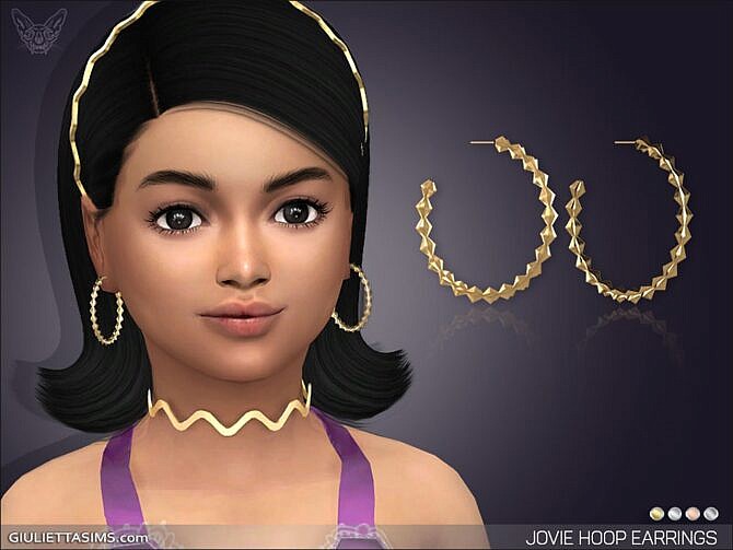 Sims 4 Jovie Hoop Earrings For Kids at Giulietta