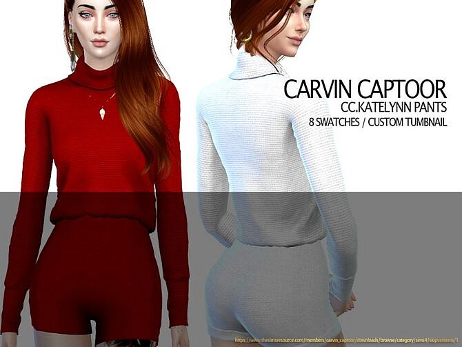Sims 4 Katelynn Shorts by carvin captoor at TSR
