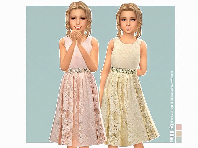 Sims 4 Kelly Dress by lillka at TSR
