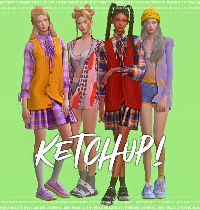 Sims 4 Ketchup! Female Clothes CC at NEWEN