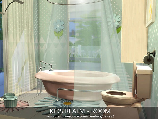 Sims 4 Kids Realm Bedroom with Bathroom by dasie2 at TSR