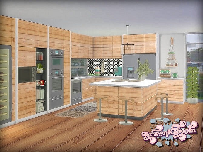 Sims 4 Kitchen Frosted Grove III by ArwenKaboom at TSR