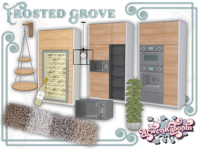 Sims 4 Kitchen Frosted Grove III by ArwenKaboom at TSR