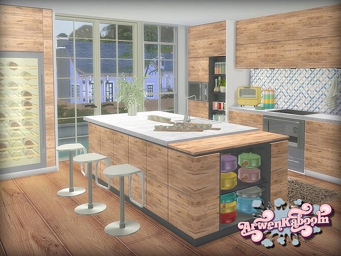 Sims 4 Kitchen Frosted Grove IV by ArwenKaboom at TSR