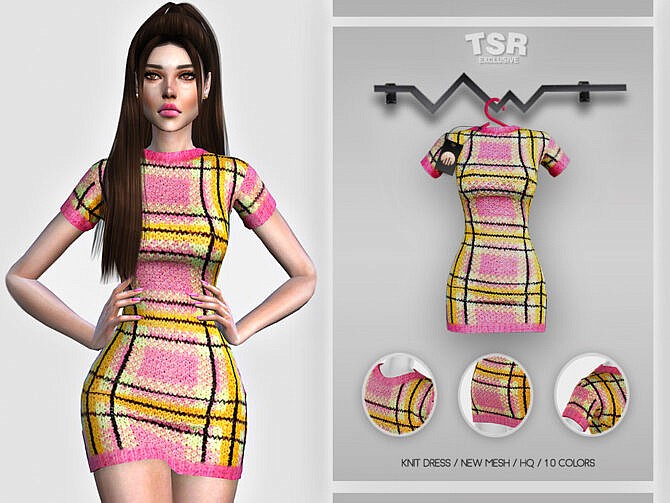 Sims 4 Knit Dress BD419 by busra tr at TSR
