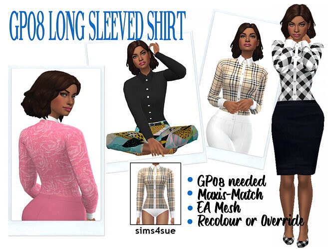 Long Sleeved Sims 4 Shirt Gp08