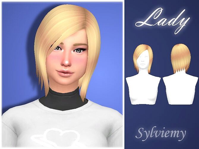 Sims 4 Lady Maxis Match Hairstyle by Sylviemy at TSR