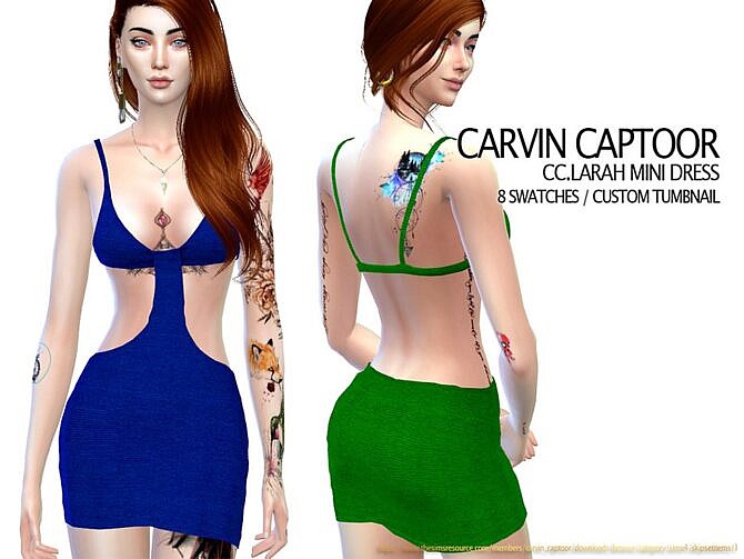 Sims 4 Larah mini dress by carvin captoor at TSR