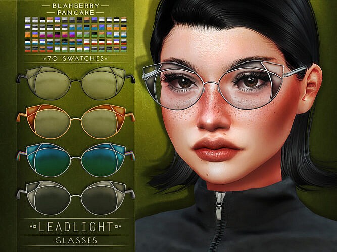 Leadlight & Posh Glasses at Blahberry Pancake » Sims 4 Updates