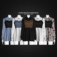 Leather Bustier Sims 4 Shirt Dress