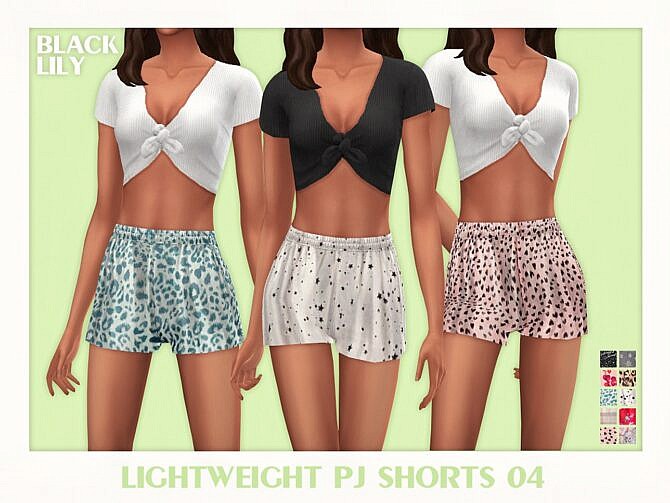 Sims 4 Lightweight PJ Shorts 04 by Black Lily at TSR
