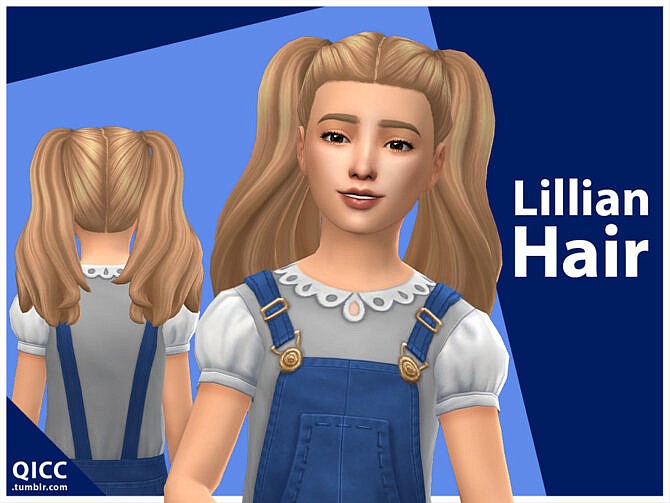 Sims 4 Lillian Hair Set by qicc at TSR