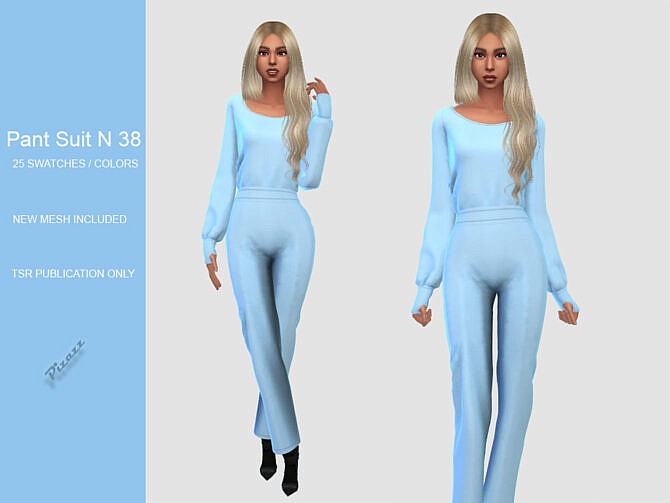 Sims 4 Long sleeve jumpsuit N 38 by pizazz at TSR