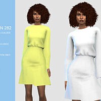 Long Sleeves Sims 4 Dress N 282