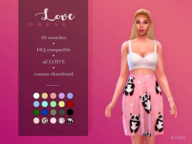 Sims 4 Love Dress at Katverse