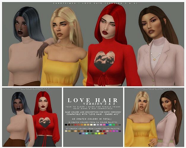 Love Sims 4 Hair
