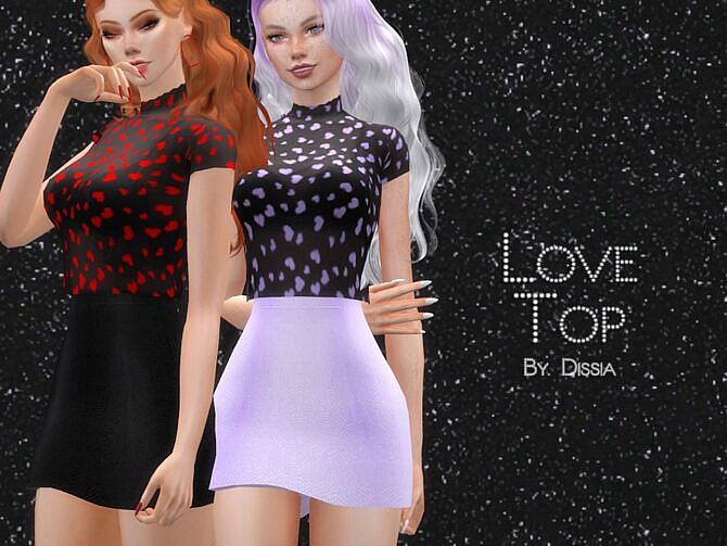 Sims 4 Love Top by Dissia at TSR