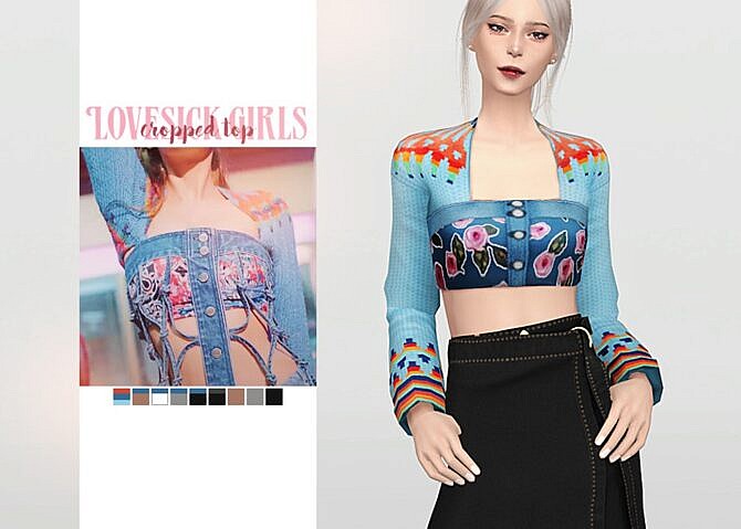 Lovesick Girls Sims 4 Cropped Top