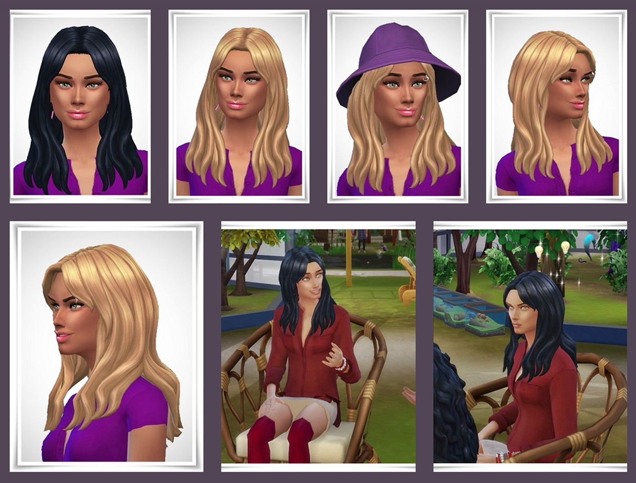 Игры меняем внешность. Macie hair EA Colors SIMS 4. Macie hair EA Colors.