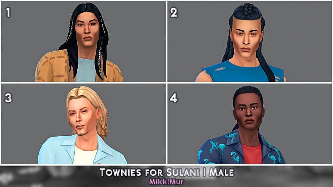 Sims 4 Male Townies for Sulani at MikkiMur