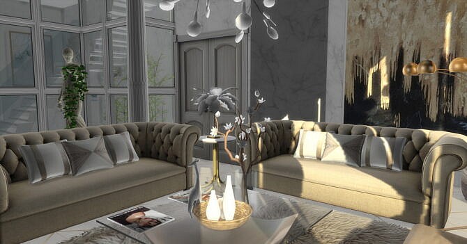 Sims 4 Marbly Luxury Apartment at Lily Sims