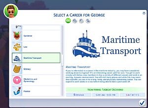 Maritime Transport Sims 4 Career