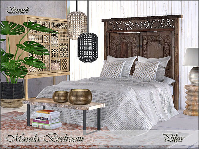 Sims 4 Masala Bedroom by Pilar at TSR