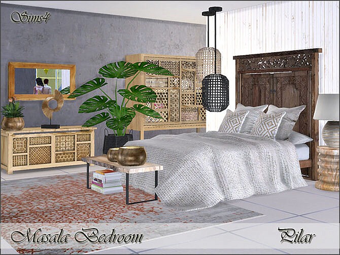 Sims 4 Masala Bedroom by Pilar at TSR