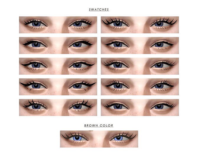 Sims 4 Maxis Match 3d eyelashes sets 01 at Bedisfull – iridescent