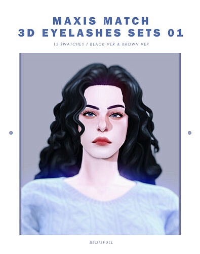 Maxis Match Sims 4 3d Eyelashes Set