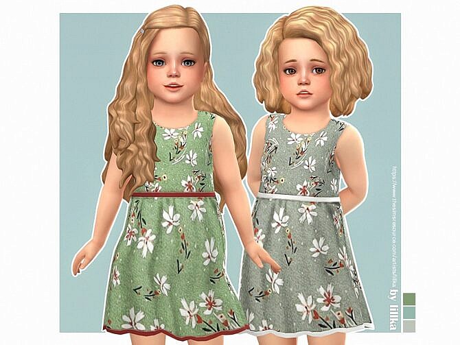 Sims 4 Mei Dress for Toddler Girls by lillka at TSR