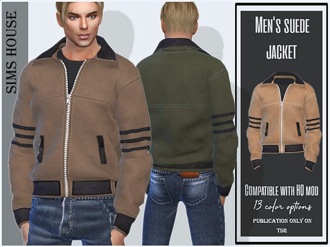 Mens Suede Sims 4 Jacket