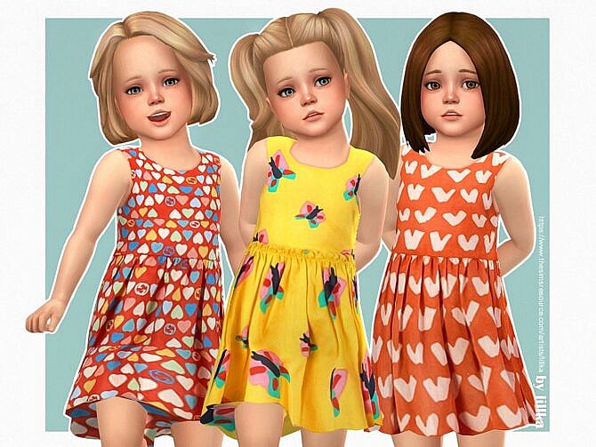 Sims 4 Meredith Dress by lillka at TSR