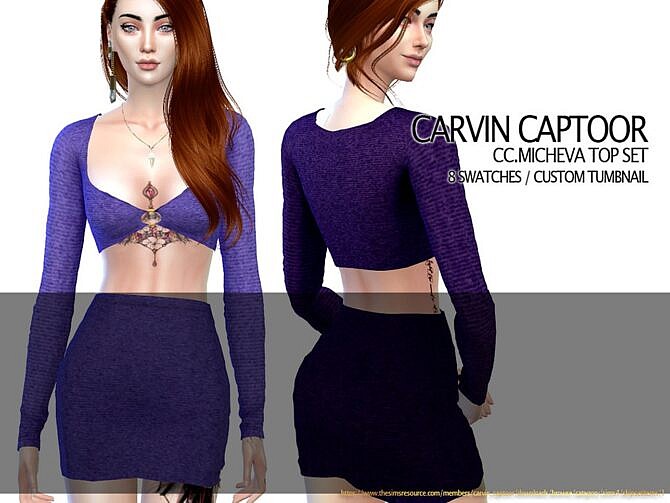 Sims 4 Micheva Long Sleeve Top by carvin captoor at TSR
