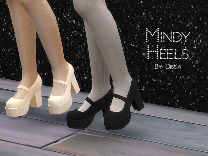 Sims 4 Mindy Heels Set by Dissia at TSR
