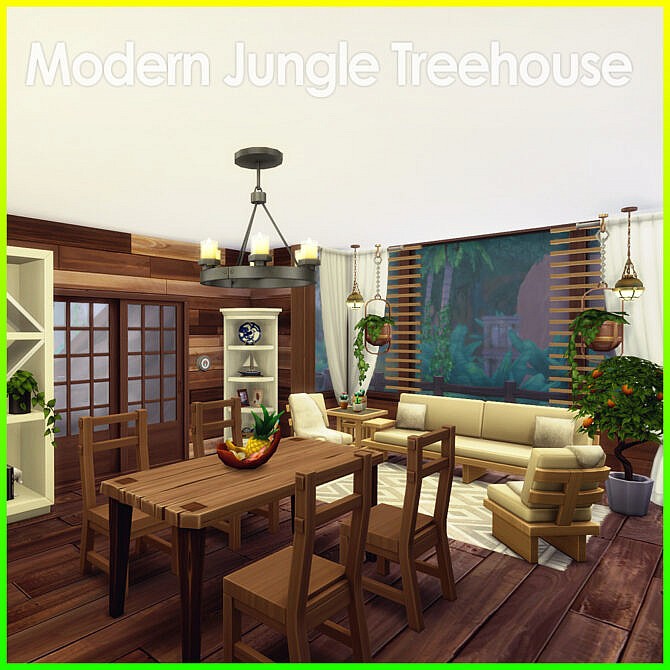 Sims 4 Modern Jungle Treehouse at Kalino