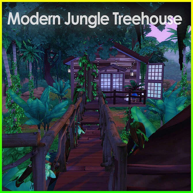 Sims 4 Modern Jungle Treehouse at Kalino