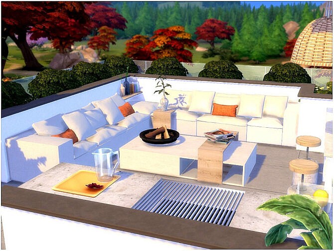 Sims 4 Modern Roof outdoor room by lotsbymanal at TSR