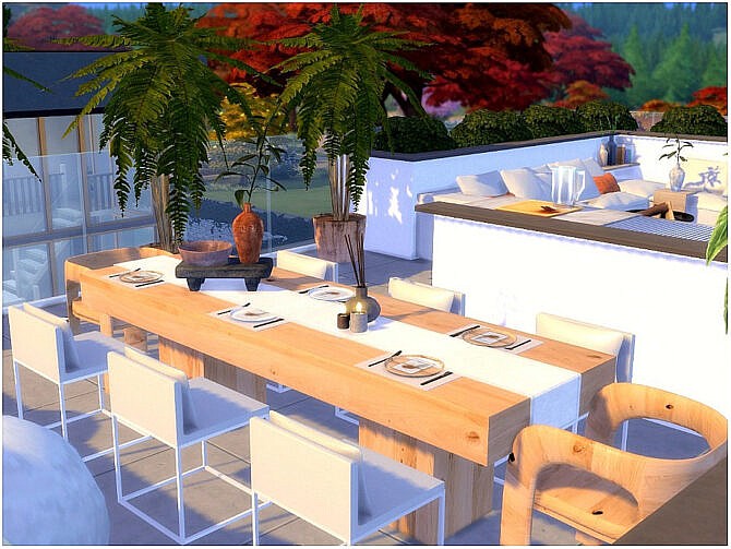 Sims 4 Modern Roof outdoor room by lotsbymanal at TSR