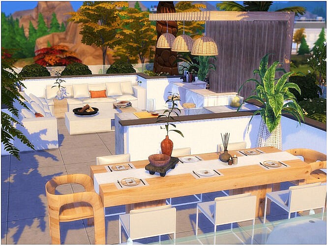Modern Roof Sims 4 Outdoor Room